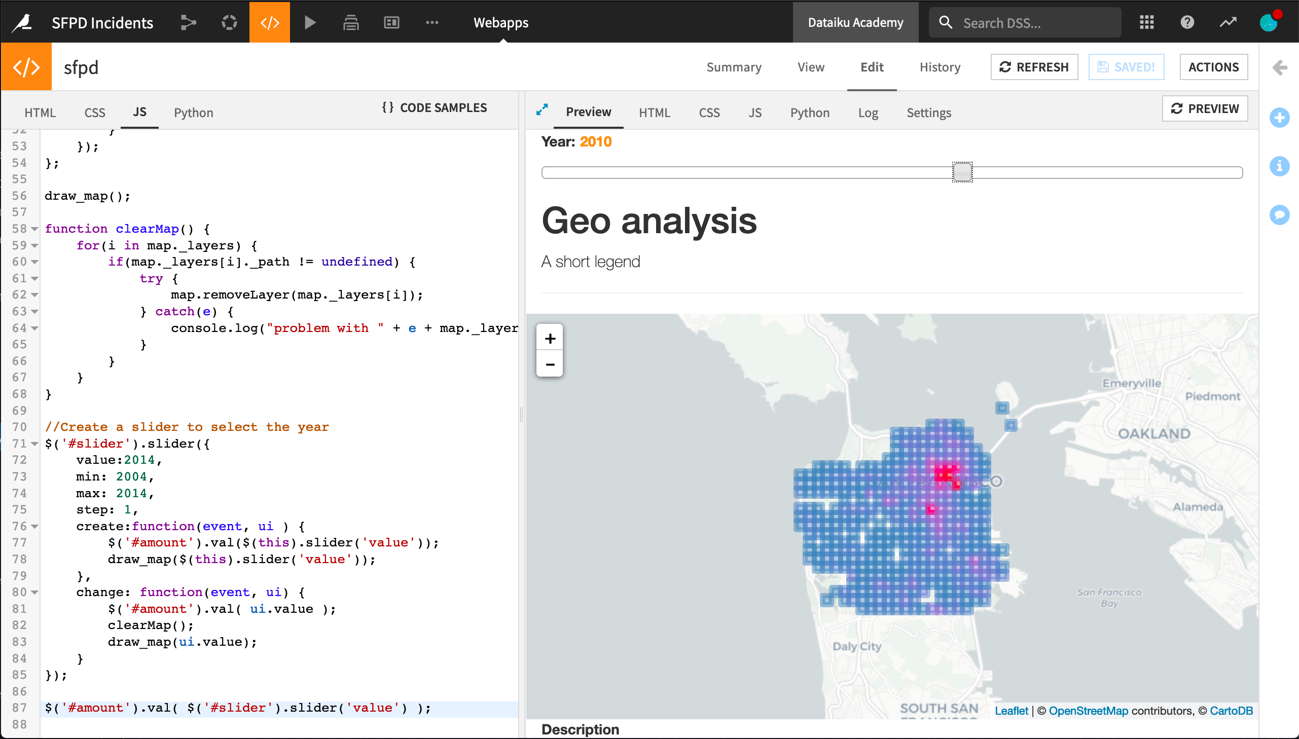 Interactive map