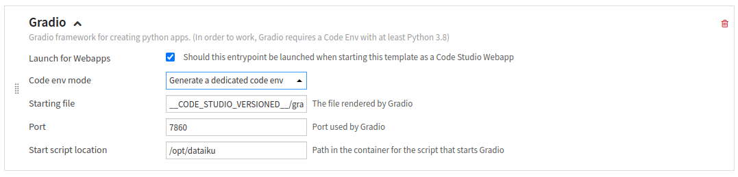 Figure 1: Code Studio -- Gradio block.