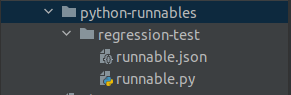 Figure 4: Directory of a Macro component named ``regression-test``.