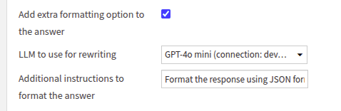 Figure 2: Option for changing the initial query.