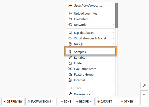 Figure 2: Add dataset samples.