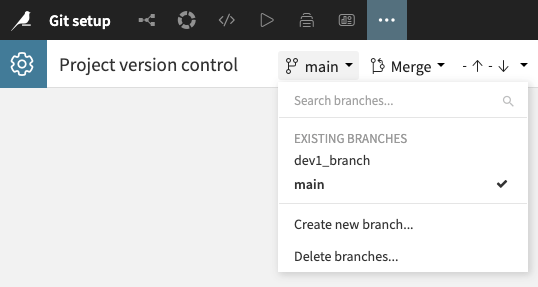 Fig. 3: Branches operations menu.