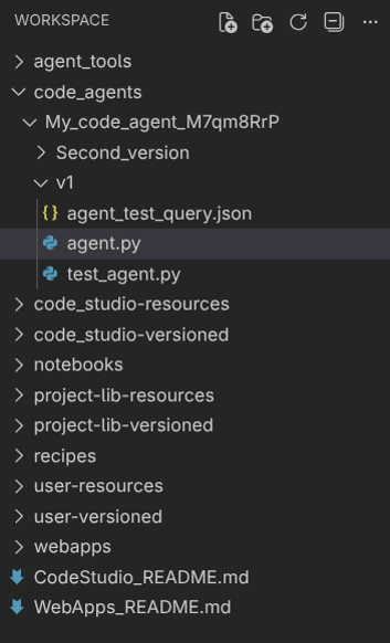 Fig. 1: Code agent folder.