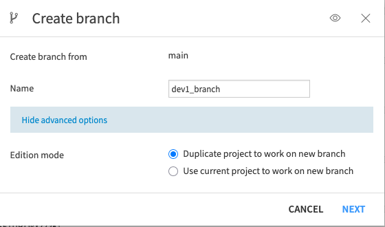 Fig. 4: Create branch dialog.