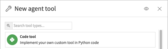 Fig. 1: Modal window for Inline Python Tool creation.