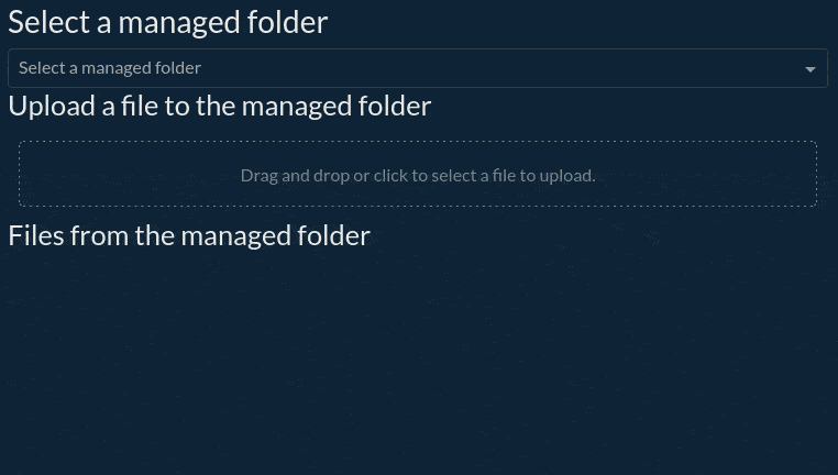 Figure 2: Showing files in a managed folder.