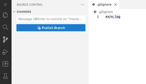 Source Control view