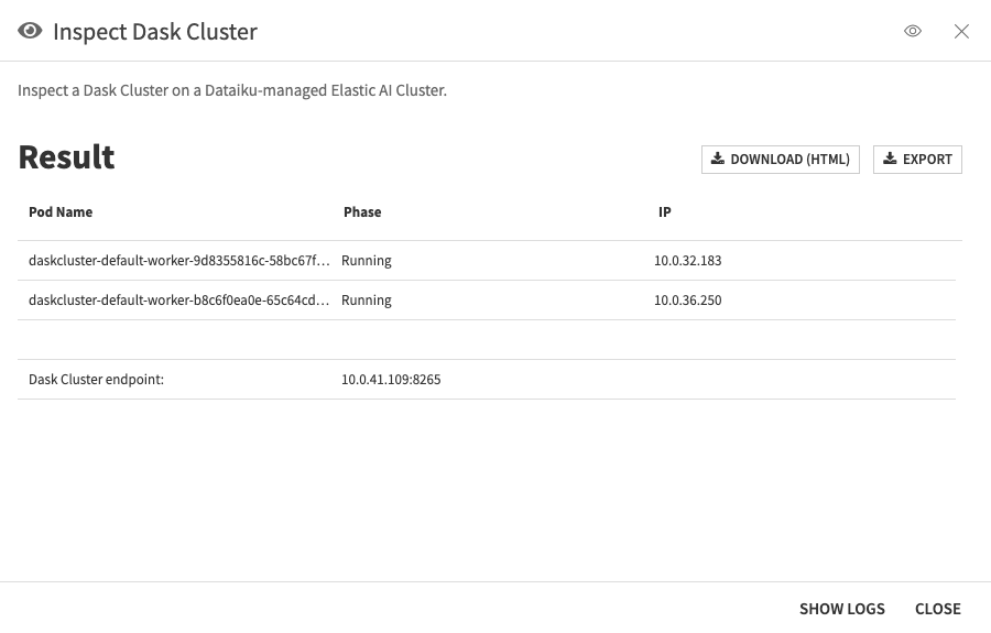 Figure 1.3 -- Inspect Dask Cluster