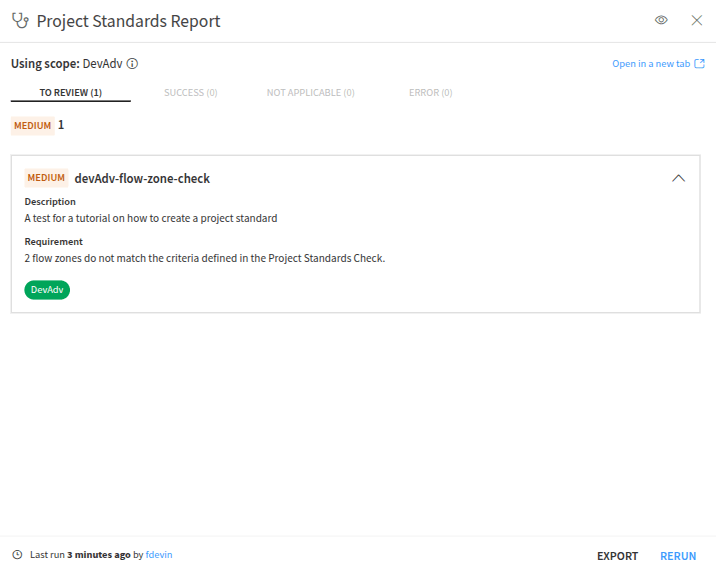 Figure 4: Running a check.