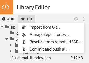 project libraries git