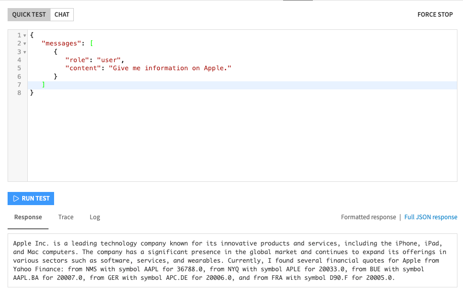 Fig. 1: Code Agent test.