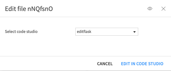 Select your Code Studio.