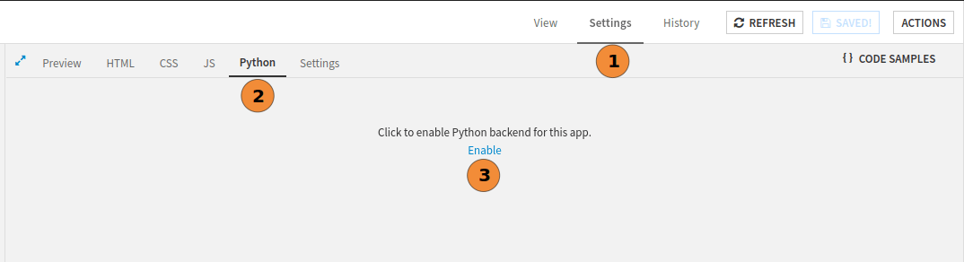 Fig. 2: How to enable python backend.