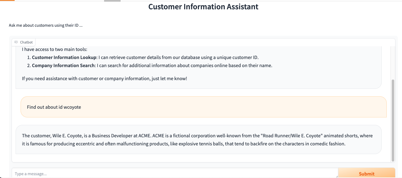 Figure 1: LLM Agentic -- webapp.